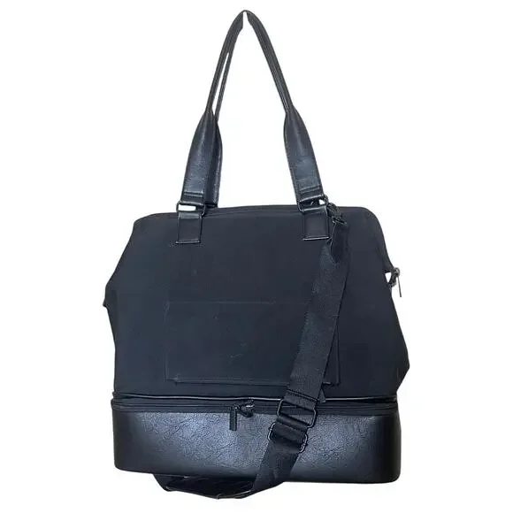 Beis The Mini Weekender In Black Travel Bag Carry On - Picture 4 of 14